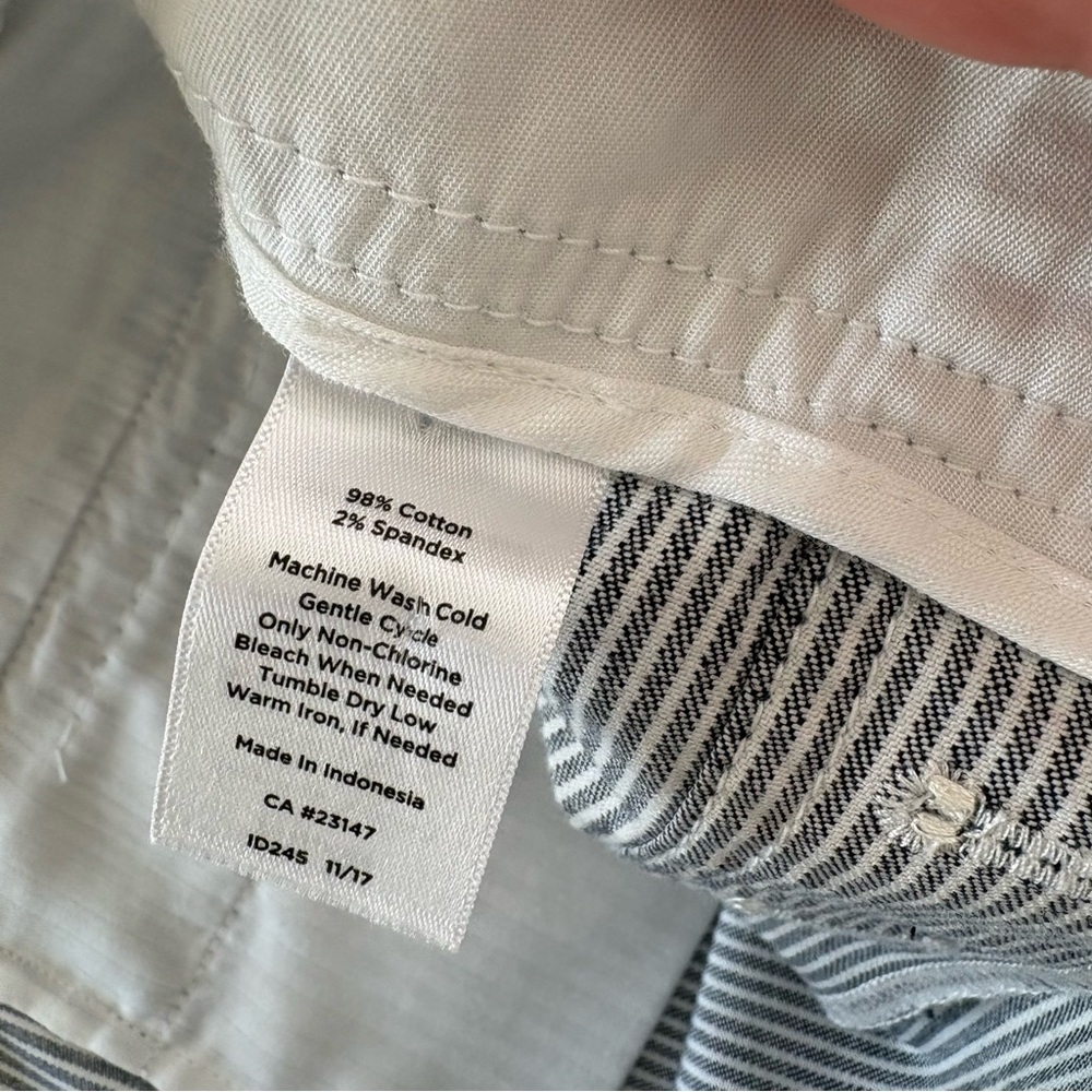Talbots High Waist Blue White Stripe Deck Pants. Size 14. - Picture 10 of 14